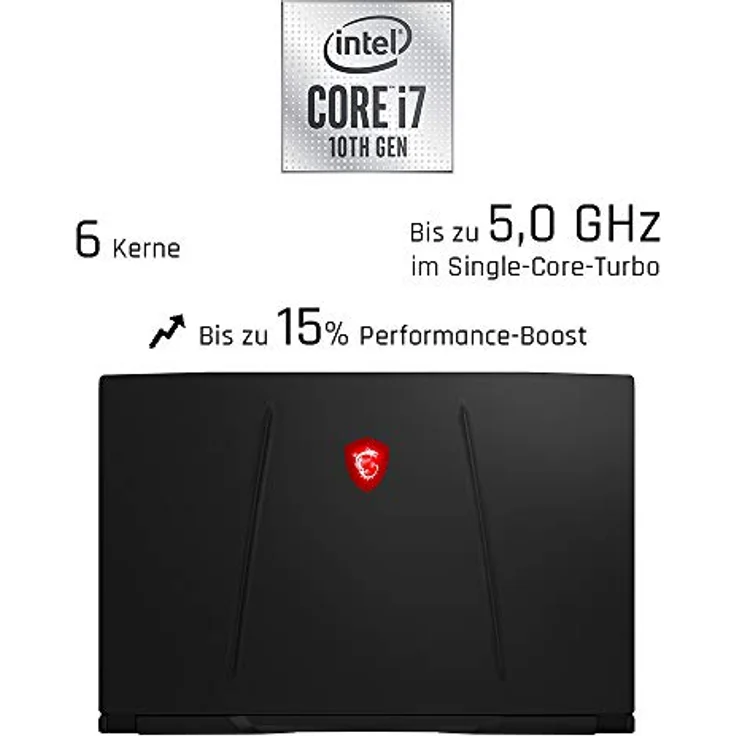 MSI GL75 10SFR-221 - Gaming-Laptop 17,3 Zoll (43,9 cm) Full HD, Intel Core i7-10750H, 16GB RAM, 512GB SSD + 1TB HDD, NVIDIA GeForce RTX 2070, Windows 10 Home 64-bit (GL75 10SFR-221) – Bild 3