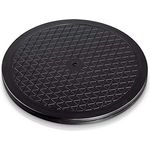 Hama Universal-Drehteller, 360° drehbar (Drehscheibe geeignet für Büro, Zuhause, Hobby, Gewürze, PC, Telefon, Küchen-Geräte, uvm., Drehplatte mit Durchmesser 25,5 cm, bis zu 60 kg, rund) Schwarz