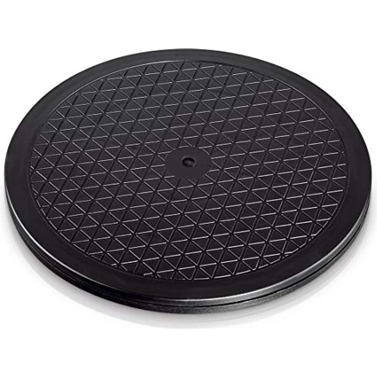 Hama Universal-Drehteller, 360° drehbar (Drehscheibe geeignet für Büro, Zuhause, Hobby, Gewürze, PC, Telefon, Küchen-Geräte, uvm., Drehplatte mit Durchmesser 25,5 cm, bis zu 60 kg, rund) Schwarz – Bild 1