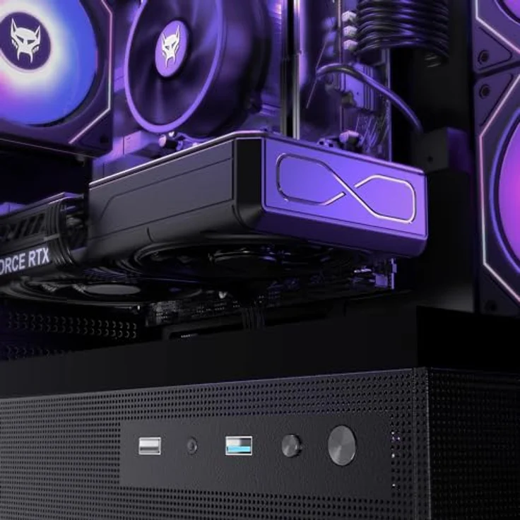 BEASTCOM Q5 Pro Gaming PC, AMD Ryzen 5 4500 6X 3,60GHz, NVIDIA RTX 5060 8GB, 16GB RAM, 1TB NVMe SSD, WiFi 5, Schwarz, Windows 11 Pro – Bild 5