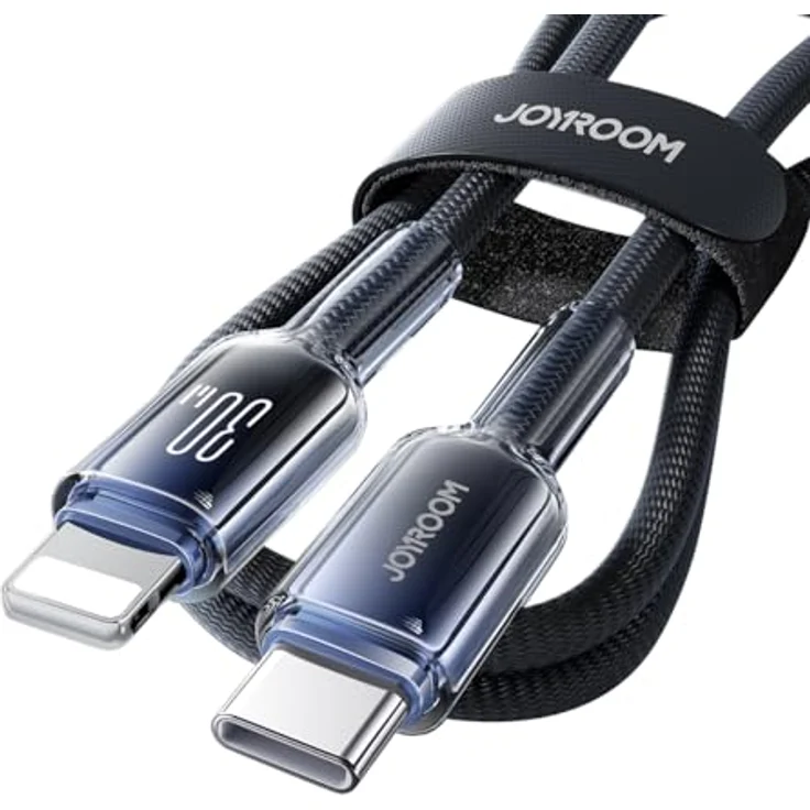 Joyroom S-A42, 30W USB-C auf Lightning Kabel, 1.2m, schwarz, mit Überspannungs- und Überhitzungsschutz – Bild 5