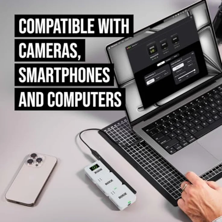 RØDE Wireless GO (Gen 3) White, Kompaktes Drahtlosmikrofonsystem mit 32-Bit-Float-On-Board-Aufnahme und intelligenter GainAssist-Technologie – Bild 4
