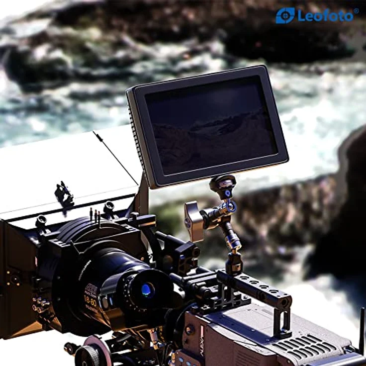 LEOFOTO Gelenkarm AM-5 KIT, Kamera-Zubehör mit 6 kg Tragkraft, inkl. zwei Adaptern, 120 mm zusammengeklappt – Bild 3