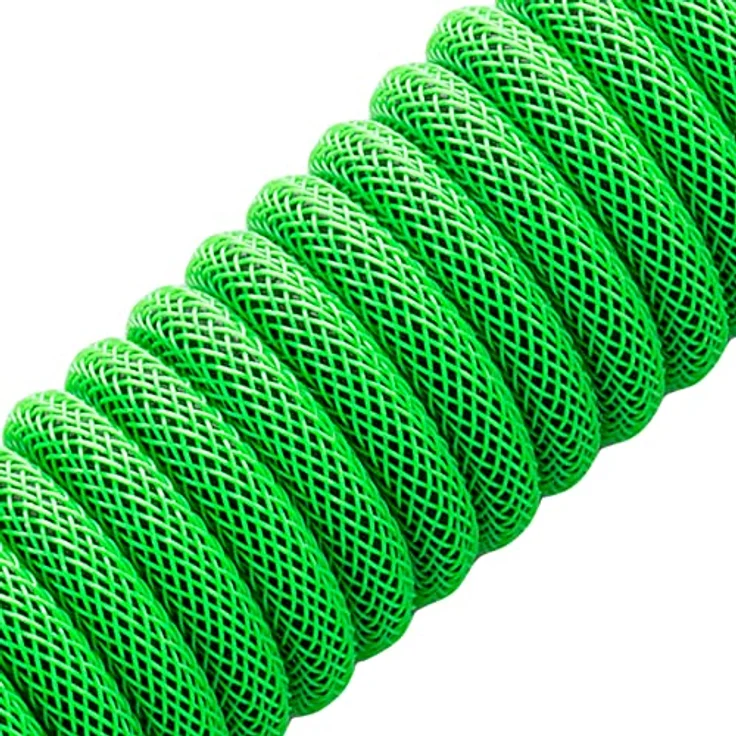 CableMod Pro Coiled Keyboard Cable USB-C zu USB Typ A, Viper Green, 1.50 m, doppelte Ummantelung aus ModFlex und ModMesh, Aluminiumstecker, USB 2.0 – Bild 2
