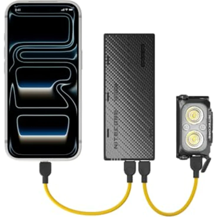 Nitecore NB10000 GEN4, Powerbank 10.000mAh mit IPX7-Zertifizierung und Carbon-Faser-Konstruktion, Carbonschwarz – Bild 10