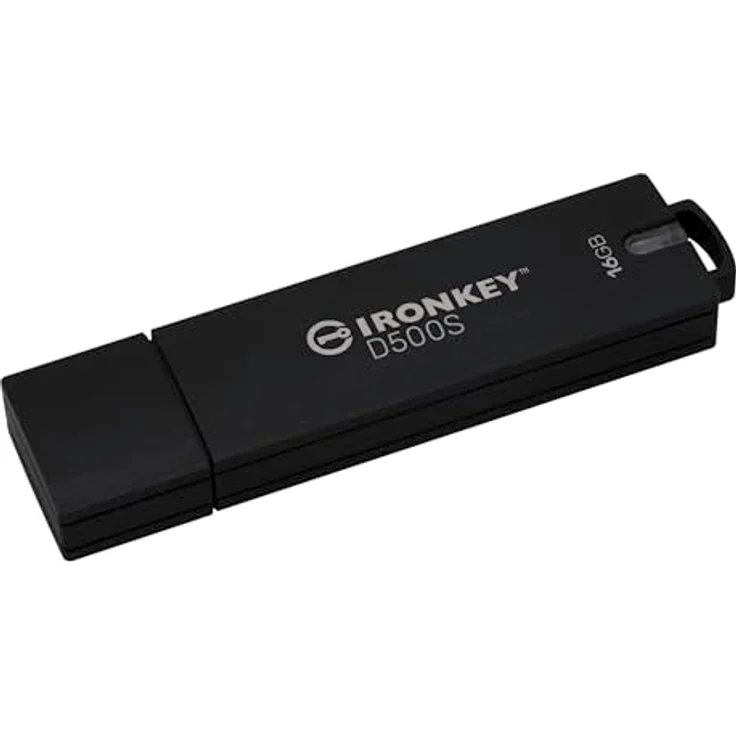 Kingston IronKey D500S Hardwareverschlüsselter USB-Stick 16GB FIPS 140-3 Lvl 3 (ausstehend) AES-256 - IKD500S/16GB, Schwarz – Bild 2