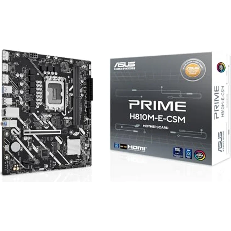 Asus PRIME H810M-E-CSM, Micro-ATX Mainboard mit Intel H810, LGA1851, DDR5, PCIe 4.0 und RGB-Beleuchtung – Bild 2