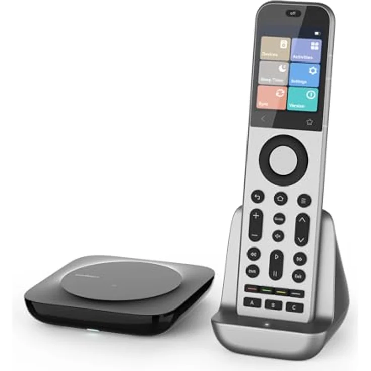 SofaBaton X2 Universal Fernbedienung mit Hub und Touchscreen, steuerbar für bis zu 60 IR-/Bluetooth-/WLAN-Geräte, mit Ladestation und anpassbarer EIN-Tasten-Bedienung – Bild 1