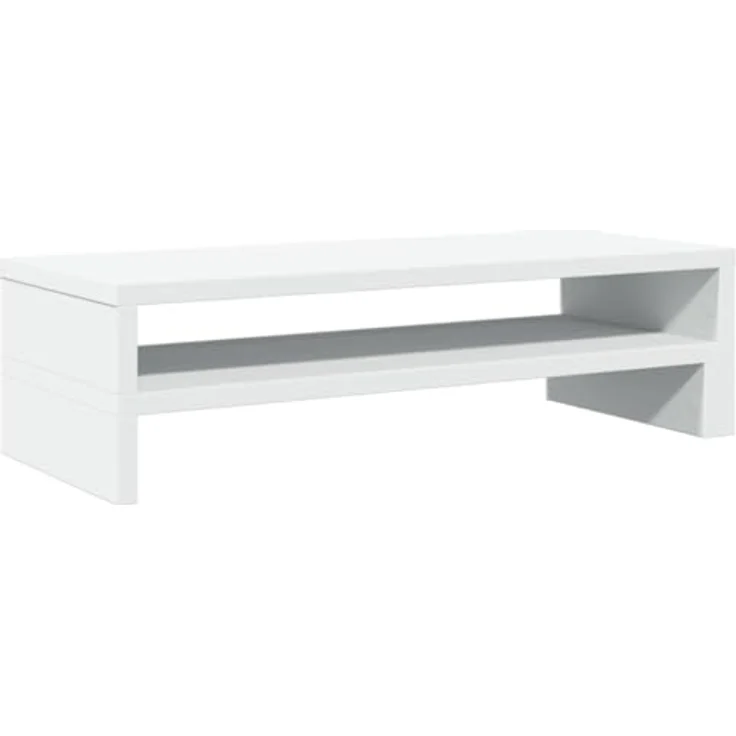 vidaXL Monitorständer Weiß, Holzwerkstoff, 54x22x15 cm, mit reichlich Stauraum, max. belastbar bis 25 kg – Bild 7
