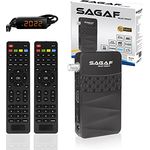 LEYF & Sagaf SUD-0507 Mini Sat Receiver - DVB-S2 - Satelliten Receiver - Full HD 1080p Digital Receiver (HDTV, Scart, USB) Astra Hotbird Türksat - 2X Fernbedienung, SUD-0507 + 2X Fernbedienung