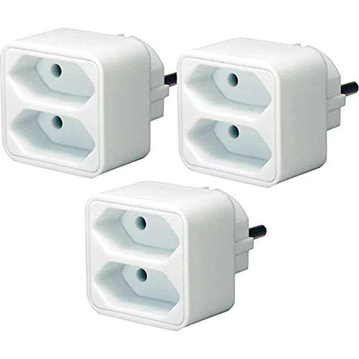 Brennenstuhl Mehrfachsteckdose, Steckdosenadapter 2-fach Eurosteckdose mit Kindersicherung, Farbe: weiß – Bild 2