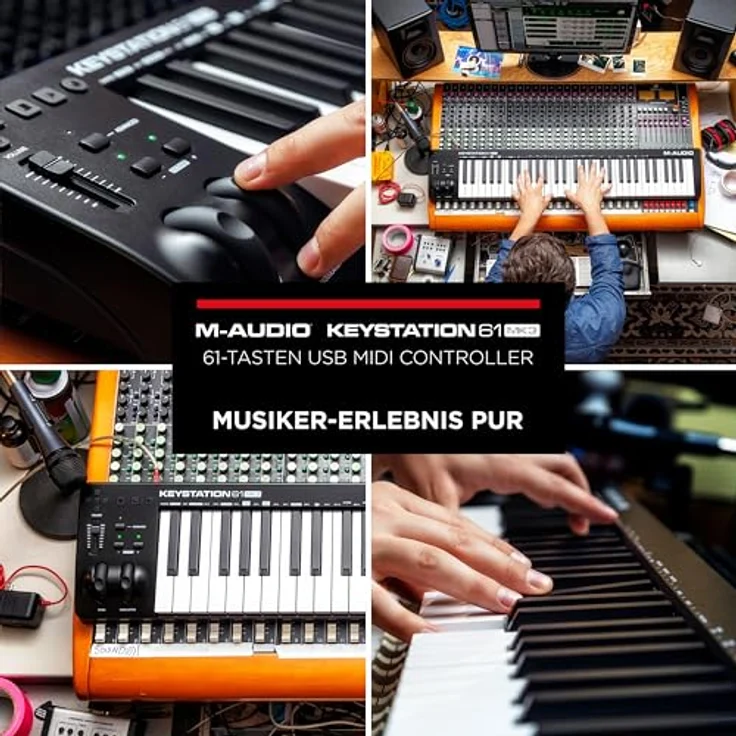 M-Audio Keystation 61 MKIII - Kompakter 61-Tasten MIDI Keyboard Controller mit zuweisbaren Reglern, Pitch- Modulation Rädern, Plug-And-Play (Mac-PC) Konnektivität und Software Production Suite – Bild 8