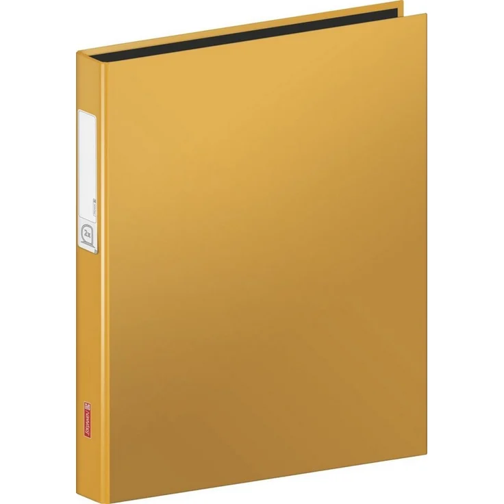 BRUNNEN Präsentationsordner Ringbuch A4 Karton 20mm 2 Ringe orange, Bürotechnik, für A4, Karton mit kaschiertem Überzug, 2 Ringe, 20 mm Füllhöhe, schwarzer Innenspiegel, Beschriftungsetikett auf dem Rücken – Bild 1