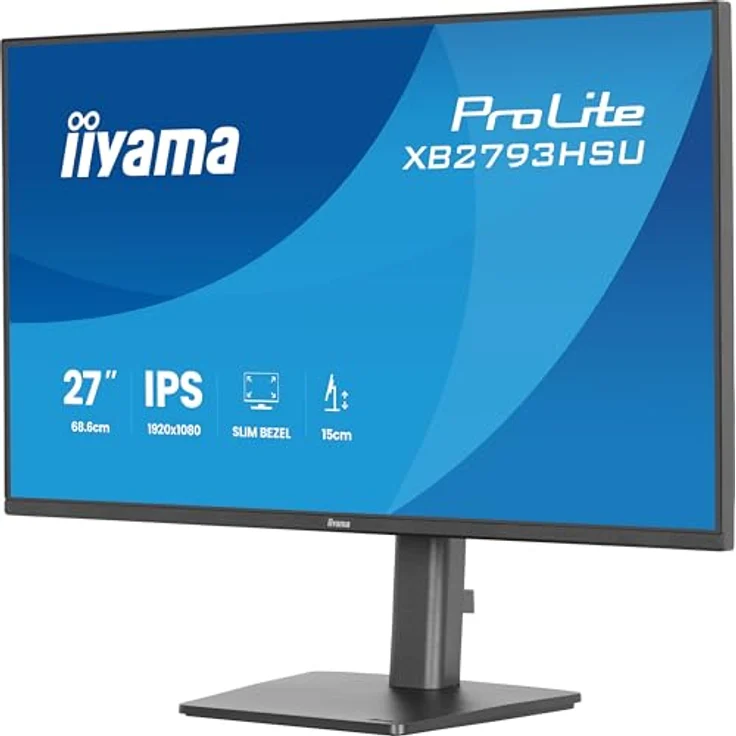 iiyama Prolite XB2793HSU-B1, 27" IPS LED-Monitor Full-HD 120Hz mit Höhenverstellung, Pivot und USB-Hub, schwarz – Bild 3