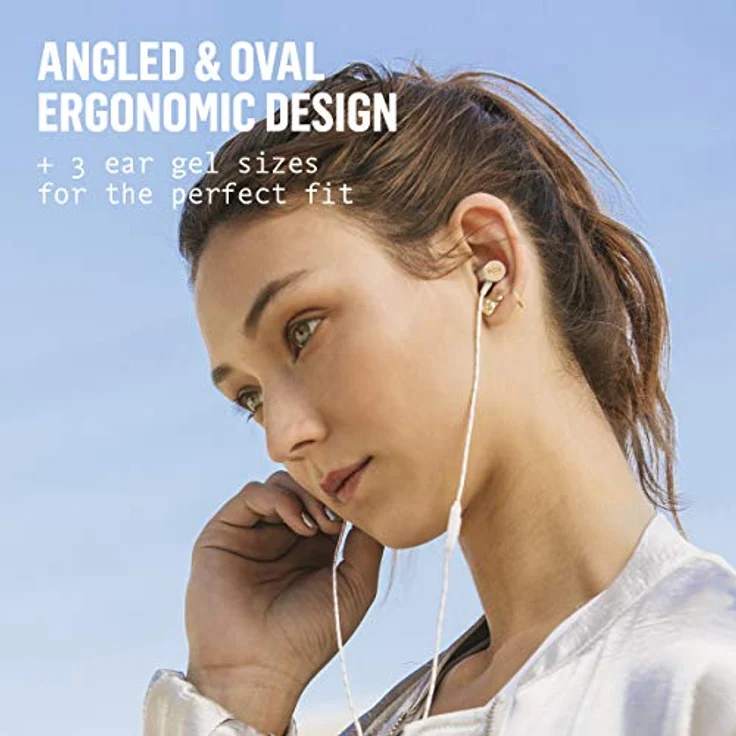 House of Marley Uplift 2.0, Geräuschisolierende In-Ear Kopfhörer, 9mm Treiber, Mikrofon, 1-Knopf Steuerung, nachhaltige Materialien, verschiedene Ohrstöpselgrößen, silver – Bild 5