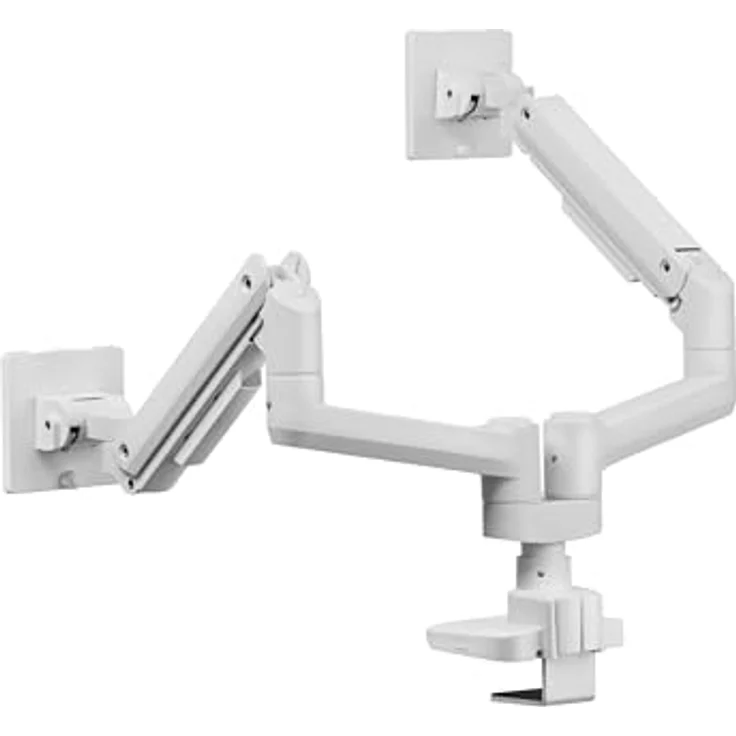 Equip 650183 17"-35" Hochleistungs-Tischhalterung für Zwei Monitore, weiß - Gasfederstruktur, neigbares Design, Kabelklemmen – Bild 3