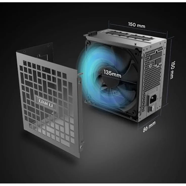 Lian Li RS Series 80 PLUS Gold Netzteil, modular - 1.200 Watt, ATX 3.1, mit RS Hub, weiß – Bild 8