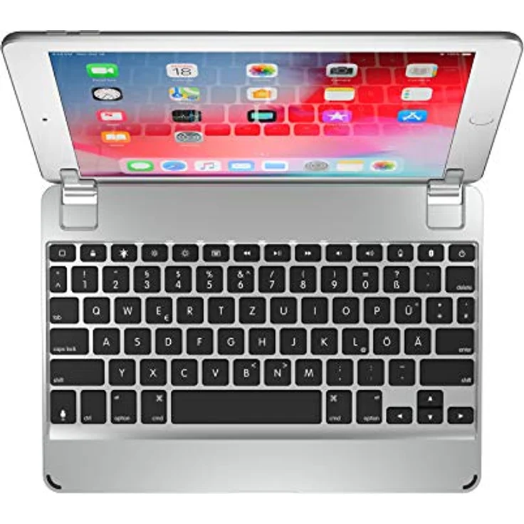 BRYDGE 9.7, Hochwertige Bluetooth Tastatur aus Aluminium, deutsches Layout QWERTZ, fürs iPad 2018 und 2017 (6. & 5. Generation), iPad Pro 9.7, iPad Air 1 & Air 2, silber – Bild 5