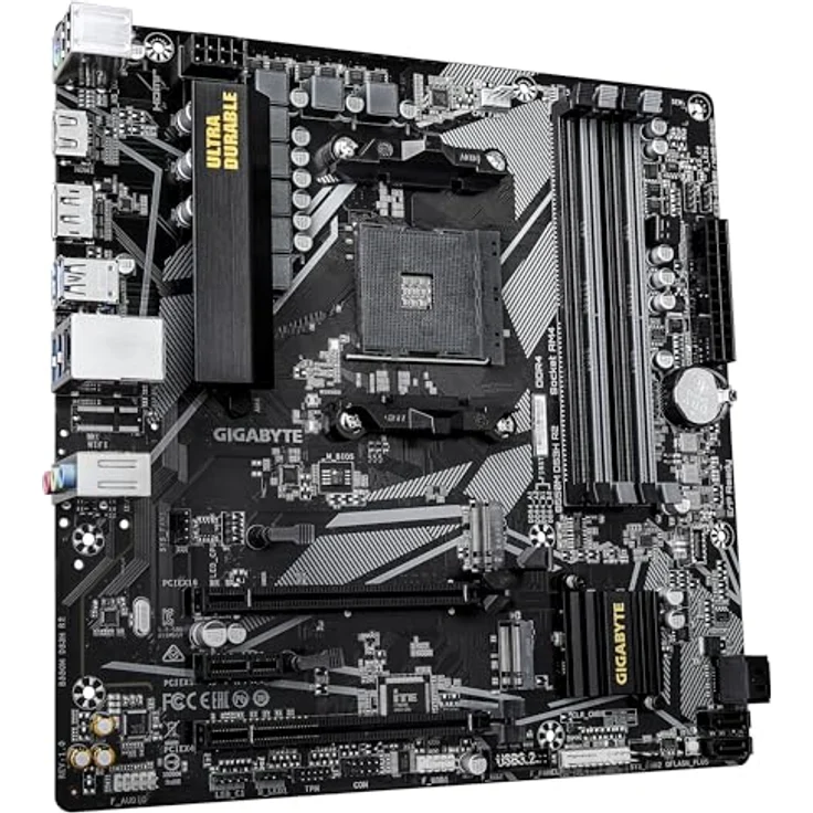 GIGABYTE B550M DS3H R2 Mainboard – AMD Ryzen 5000, 5+3 Phasen VRM, bis zu 4733 MHz DDR4, 1x PCIe 4.0 M.2, 1 GbE LAN, USB 3.2 Gen 1 – Bild 3