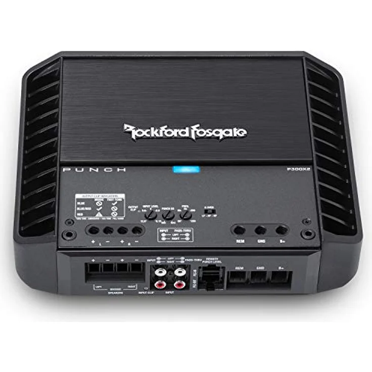 Rockford Fosgate P300X2 PUNCH, 2-Kanal Class-AB Verstärker mit 2 × 150 W RMS, Hoch- und Tiefpassfilter, Aluminiumgehäuse – Bild 4