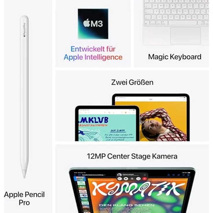 Apple iPad Air 11 Wi-Fi 256 GB Spacegrau - 2025, Tablet mit leistungsstarkem Apple M3 Chip – Bild 5