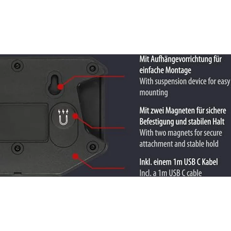 Brennenstuhl Professional Wireless Charging Pad WCP (Induktive Ladestation 10W mit Handyhalter, montierbar, Magnete an der Rückseite, inkl. USB C Kabel) – Bild 3
