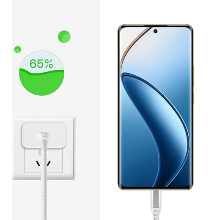 Realme RMTC67W Handy-Ladegerät Universal Weiß AC Schnellladung Drinnen, mit SUPERVOOC-Technologie – Bild 4