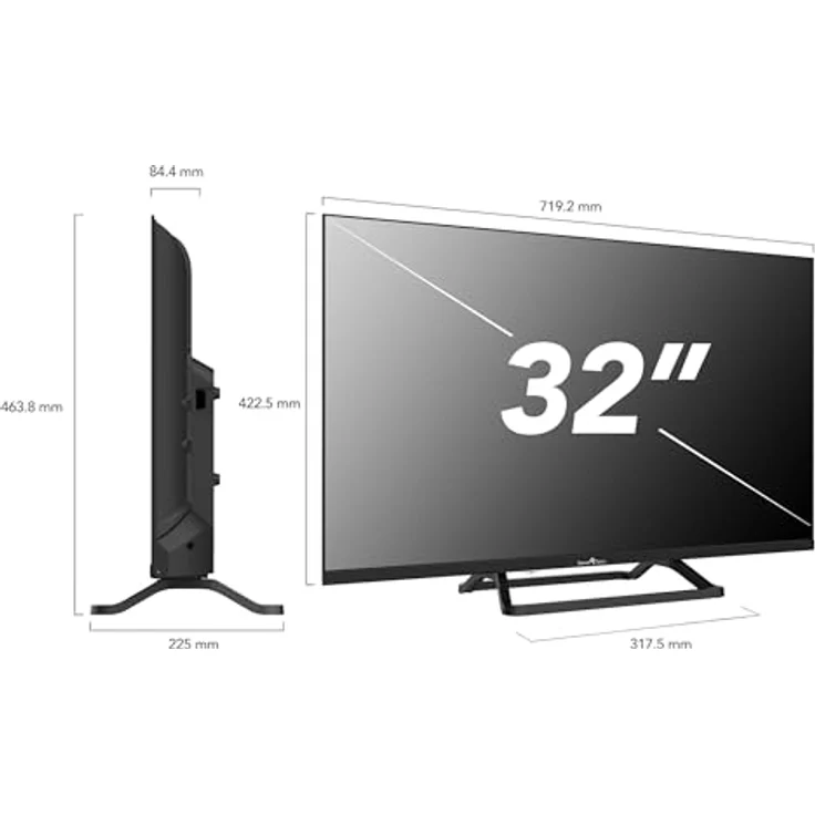 Smart Tech 32HN01V3, 32 Zoll LED Fernseher mit HD Auflösung, Dolby Audio und integrierten Triple-Tuner (DVB-C/-T2/-S2) – Bild 4