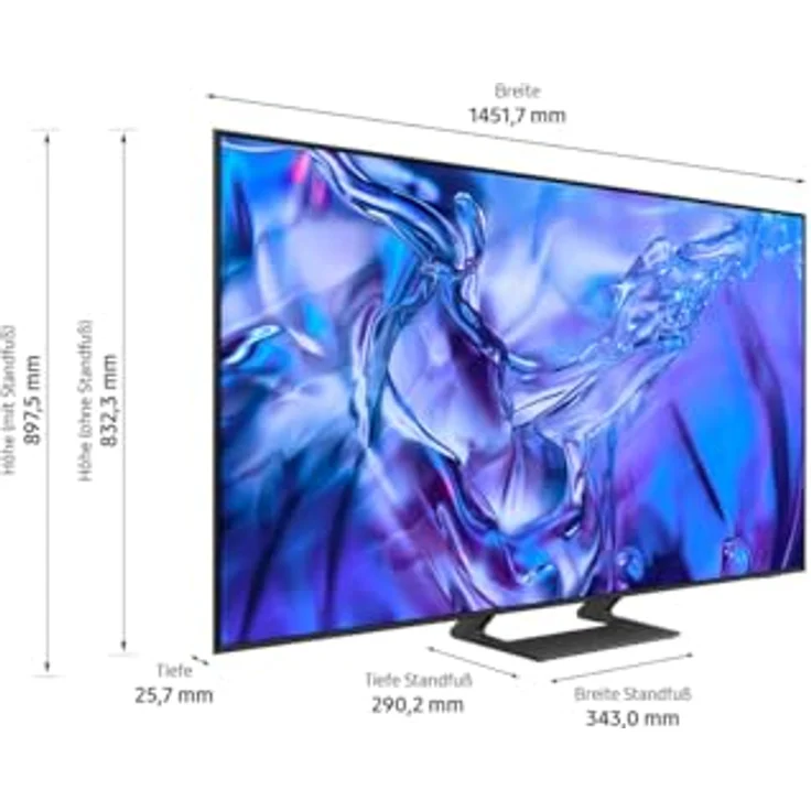 Samsung Crystal UHD 4K DU8579 Fernseher 65 Zoll, Dynamic Crystal Color, 4K Upscaling, AirSlim Design, Smart TV, GU65DU8579UXZG, Deutsches Modell [2024] – Bild 5