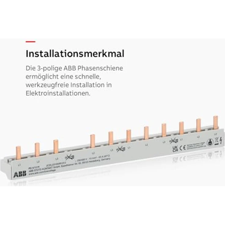 ABB Phasenschiene 3ph Pro M 212mm 10qmm 63A, 1 – Bild 7