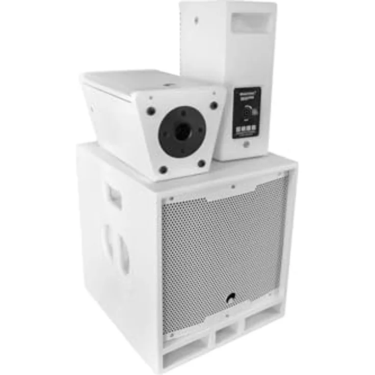 Omnitronic MAXX-1206DSP 2.1 Aktiv-System, PA Lautsprecher in weiss