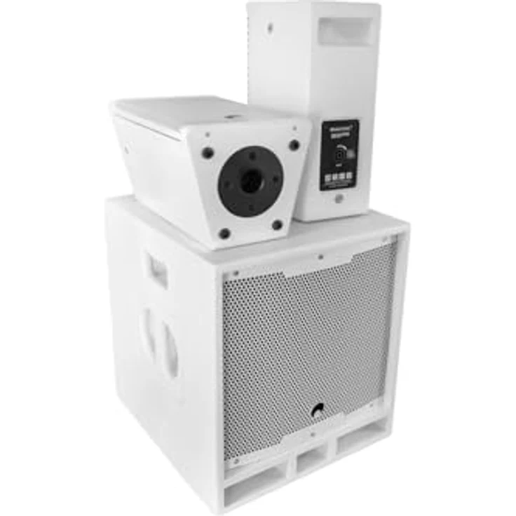 Omnitronic MAXX-1206DSP 2.1 Aktiv-System, PA Lautsprecher in weiss – Bild 1
