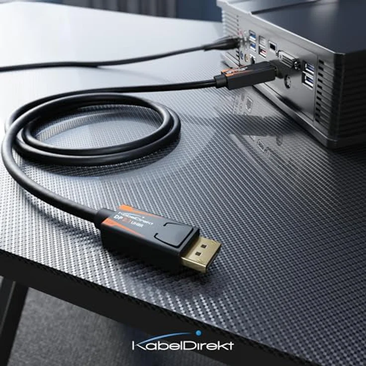 KabelDirekt DisplayPort 2.1 Kabel, 16K DP 2.1, 2m, UHBR 80Gbps für Gaming-PC/Monitor, 16K@60Hz, 8K@120Hz, 4K@240Hz, Anti-Interferenz-Schirmung – Bild 5