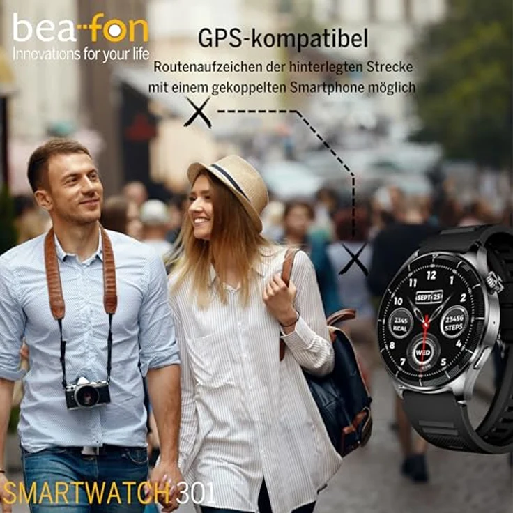 Beafon Watch 301 Bluetooth Smartwatch IP67 Display Vibration – Bild 8
