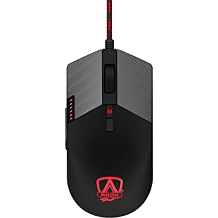 Agon by AOC AGM700 Gaming Maus - 16.000 DPI - Omron Switches - RGB-Effekte - Einstellbare DPI - Verstellbares Gewicht – Bild 1