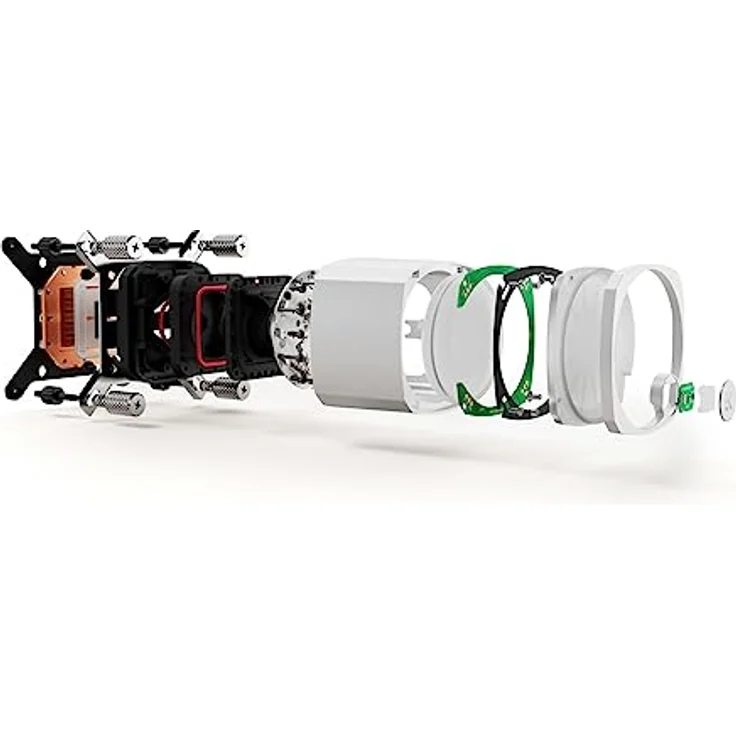EK Water Blocks EK-Nucleus AIO CR360 Lux D-RGB - 360 mm All-in-One Liquid CPU Kühler mit EK FPT Lüftern, Wasserkühlung Computerteile, 120 mm Lüfter, kompatibel mit den esten Intel & AMD CPUs, White – Bild 3