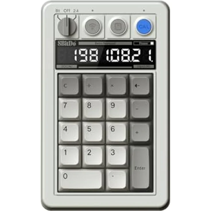 8BitDo Retro 18 Mechanical Numpad (M Edition), 2-in-1 Numpad mit Kailh Box White Switches V2 und retro LED Display – Bild 1
