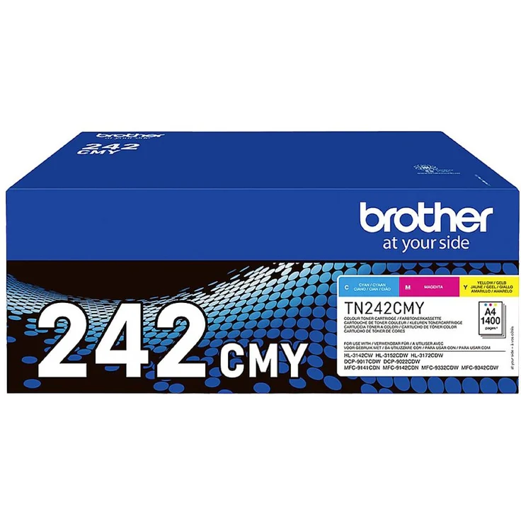 Brother TN-242CMY Original Kombi-Pack Toner, Cyan, Magenta, Gelb, für bis zu 1400 Seiten – Bild 1