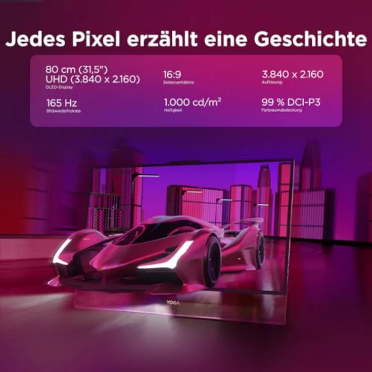 Lenovo Yoga 32IPH11 F0JK, All-in-One PC mit Intel Core Ultra X7, 32 GB RAM, 2 TB SSD, 31,5 Zoll UHD-Display, Windows 11 Pro, Wi-Fi 6, Bluetooth 5.4 – Bild 7