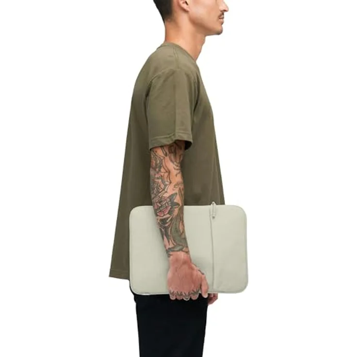 Incase Crosstown Schutzhülle mit Woolenex für 14-Zoll-Laptops – vollständig gepolsterter Schutz, vertikale Ausrichtung, externe Einschubtasche - Grau – Bild 4