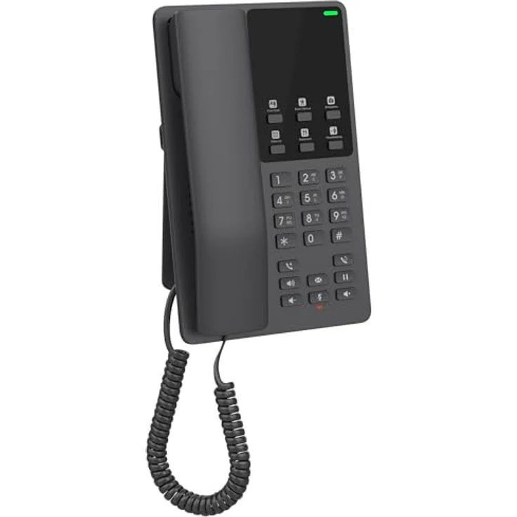 Grandstream GHP621 IP-Telefon, Schwarz, Kabelgebundenes Mobilteil, 2 Zeilen, LCD, Gigabit Ethernet – Bild 3