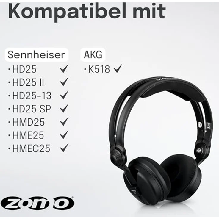Zomo HD-25 Velour black Polsterset – Bild 5