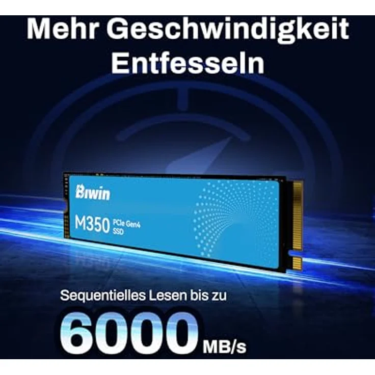 BIWIN M350 PCIe 4.0 NVMe M.2 SSD 2TB - Bis zu 6000MB/s, Gen4x4, Interne Solid State Drive für Desktop/Laptop/Mini-PC – Bild 3