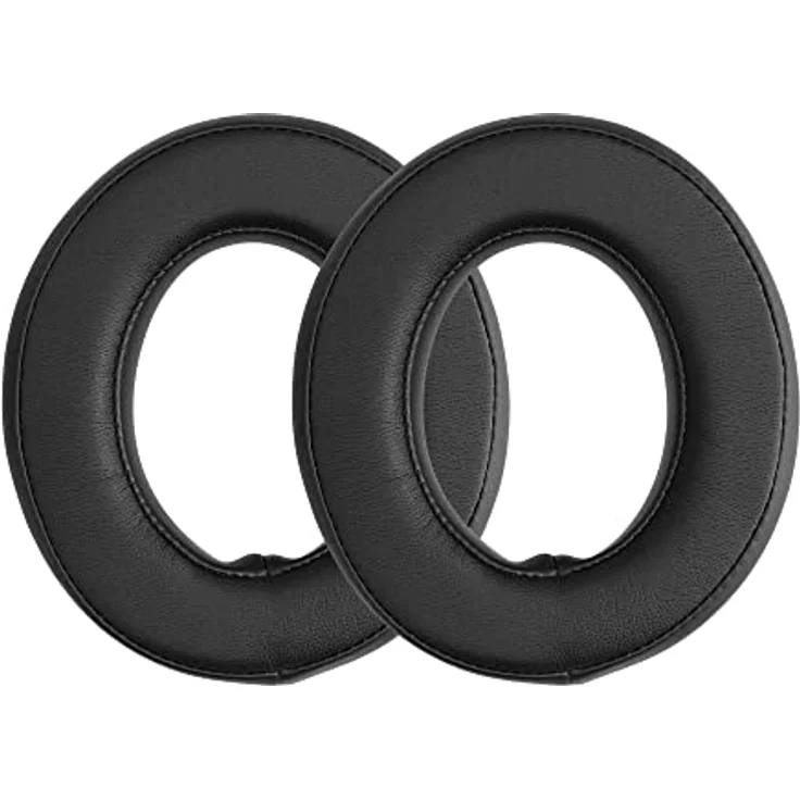 kwmobile 2X Ohrpolster kompatibel mit Corsair HS50 HS60 HS60 Pro HS70 HS70 Pro HS75 - Over Ear Kopfhörer Polster aus Kunstleder, Schwarz – Bild 1