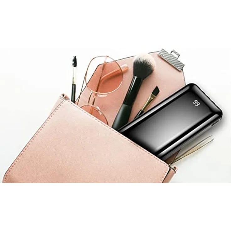 Forever Powerbank 10000 mAh, Powerbank mit USB-C, Lightning und microUSB Kabel, für Huawei, iPhone und Samsung – Bild 6