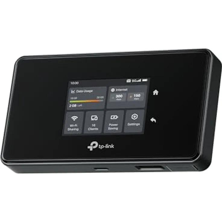 TP-Link M8550 5G LTE Mobiler WLAN Router, 3,4 Gbit/s, Tri-Band Wi-Fi 6E, 4680 mAh Akku, Touchscreen, bis zu 32 Geräte