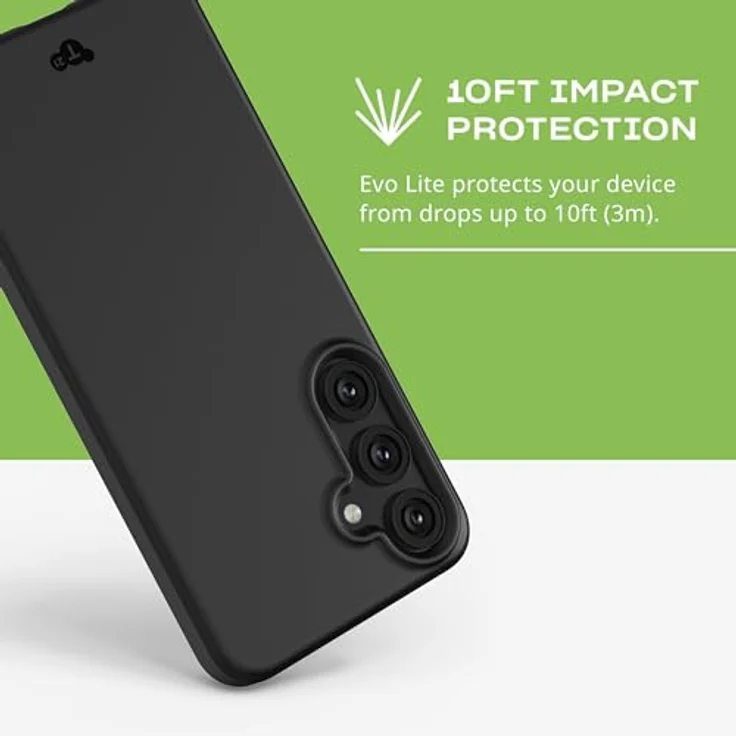 tech21 Evo Lite Hülle für Samsung Galaxy S24+, Schwarz, Fallschutz bis 3m, Strukturierter Griff, Verbesserter Kameraschutz – Bild 5