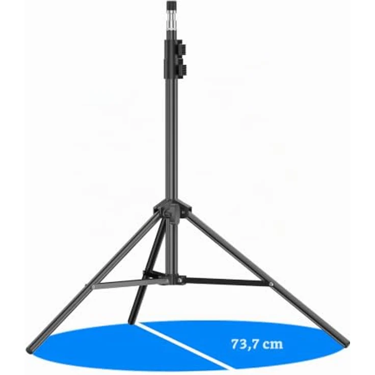 EMART 210cm Aluminium Lichtstativ, tragbar mit 5 kg Traglast, 1/4" Schraube für Studio-Lampen, inklusive Tragetasche – Bild 4
