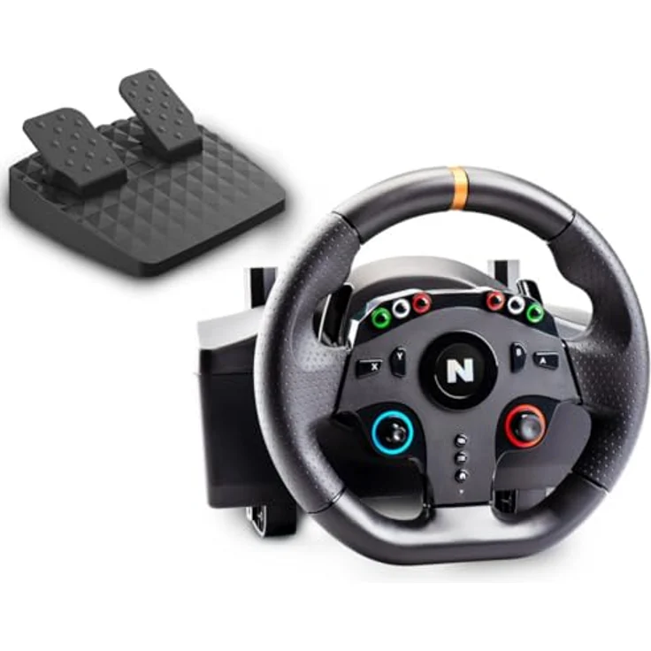 NITHO Drive Pro ONE V24, 270° Rennlenkrad mit Pedalen für PC, PS4, Xbox One, Xbox Series X|S und Switch, 10 Zoll mit stabiler Befestigung für intensives Racing-Erlebnis – Bild 1