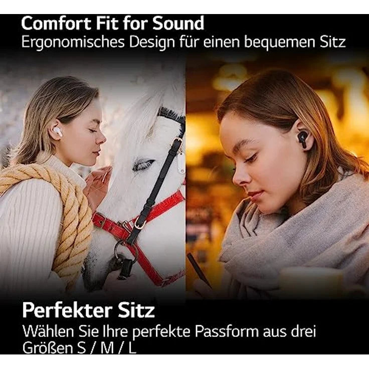LG TONE Free DT90Q In-Ear Bluetooth Kopfhörer mit Dolby Atmos-Sound, MERIDIAN-Technologie, ANC (Active Noise Cancellation) & UVnano+, Schwarz [Modelljahr 2022] – Bild 5